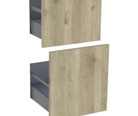 1x Kit façade meuble cuisine Chêne Doré 2 casseroliers H. 71,7 cm L. 39,7 cm