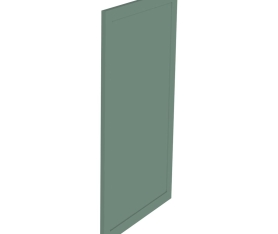 2x Kit façade meuble cuisine Vert Sauge Cadre 1 porte H. 100,5 cm L. 59,7 cm