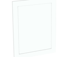 2x Kit façade meuble cuisine Blanc Cadre 1 porte H. 57,3 cm L. 59,7 cm