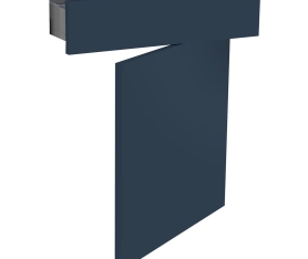 1x Kit façade meuble cuisine Bleu Nuit Mat 1 porte, 1 tiroir H. 71,7 cm L. 59,7 cm