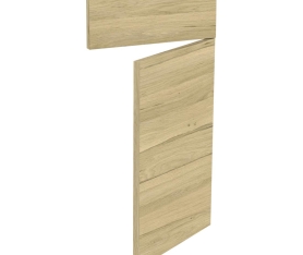 2x Kit façade meuble cuisine Chêne Clair 1 porte, 1 faux tiroir H. 71,7 cm L. 39,7 cm