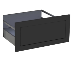 2x Kit façade meuble cuisine Noir Cadre 1 casserolier H. 28,5 cm L. 59,7 cm