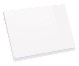1x Kit façade meuble cuisine Blanc Brillant Sans Poignée 1 porte H. 42,9 cm L. 59,7 cm