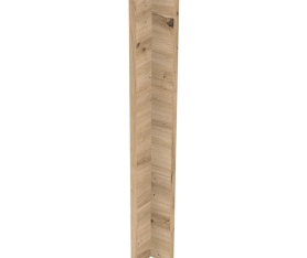 1x Kit fileur d'angle droit meuble cuisine CHÊNE NATUREL SANS POIGNÉE - H. 71.7 cm