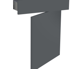 1x Kit façade meuble cuisine Gris Ardoise Mat 1 porte, 1 tiroir H. 71,7 cm L. 59,7 cm