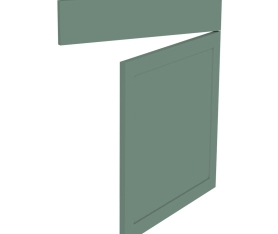 1x Kit façade meuble cuisine Vert Sauge Cadre 1 porte, 1 faux tiroir H. 71,7 cm L. 59,7 cm