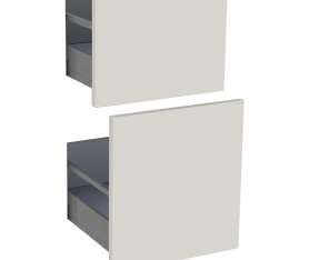 1x Kit façade meuble cuisine Lin Mat 2 casseroliers H. 71,7 cm L. 39,7 cm