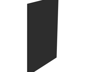 1x Kit façade meuble cuisine Noir Mat 1 porte H. 71,7 cm L. 59,7 cm