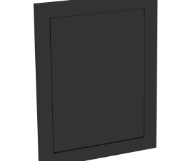 2x Kit façade meuble cuisine Noir Cadre 1 porte H. 57,3 cm L. 59,7 cm