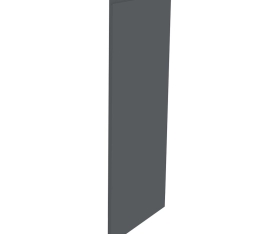 1x Kit façade meuble cuisine Gris Ardoise Mat Sans Poignée 1 porte H. 129,3 cm L. 59,7 cm