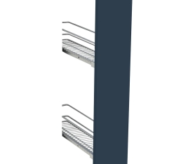 1x Kit façade meuble cuisine Bleu Nuit Mat 1 porte H. 71,7 cm L. 14,7 cm