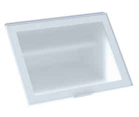 1x Kit façade meuble cuisine Porte Vitrée Alu 1 porte H. 42,9 cm L. 59,7 cm