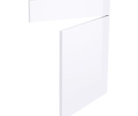 1x Kit façade meuble cuisine Blanc Brillant 1 porte, 1 faux tiroir H. 71,7 cm L. 59,7 cm