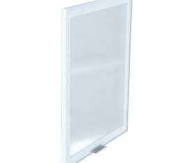 1x Kit façade meuble cuisine Porte Vitrée Alu 1 porte H. 71,7 cm L. 59,7 cm