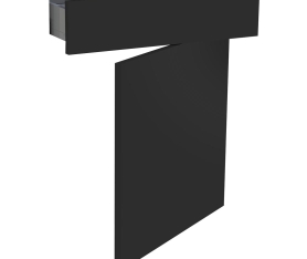 1x Kit façade meuble cuisine Noir Mat 1 porte, 1 tiroir H. 71,7 cm L. 59,7 cm