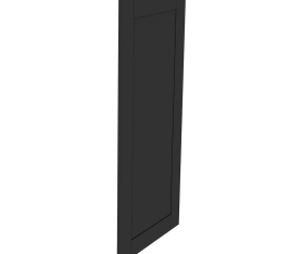 Kit façade meuble cuisine Noir Cadre 1 porte H. 129,3 cm x L. 59,7 cm