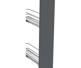 1x Kit façade meuble cuisine Gris Ardoise Mat 1 porte H. 71,7 cm L. 14,7 cm