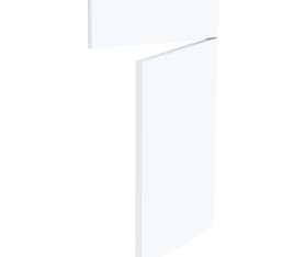 2x Kit façade meuble cuisine Blanc Mat 1 porte, 1 faux tiroir H. 71,7 cm L. 39,7 cm