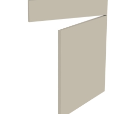 1x Kit façade meuble cuisine Beige Mat 1 porte, 1 faux tiroir H. 71,7 cm L. 59,7 cm