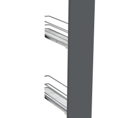 1x Kit façade meuble cuisine Gris Ardoise Mat Sans Poignée 1 porte H. 71,7 cm L. 14,7 cm