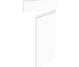 Kit façade meuble cuisine Blanc Mat Sans Poignée 1 porte, 1 faux tiroir H. 71,7 cm x L. 39,7 cm
