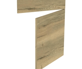 1x Kit façade meuble cuisine Chêne Structuré 1 porte, 1 faux tiroir H. 71,7 cm L. 59,7 cm