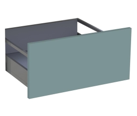 2x Kit façade meuble cuisine Vert Opale Mat 1 casserolier H. 28,5 cm L. 59,7 cm