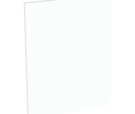 2x Kit façade meuble cuisine Blanc Chaud Mat 1 porte H. 57,3 cm L. 59,7 cm