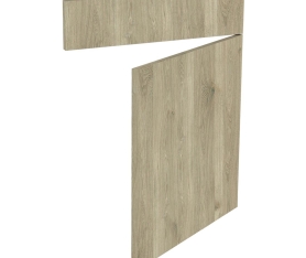 1x Kit façade meuble cuisine Chêne Doré 1 porte, 1 faux tiroir H. 71,7 cm L. 59,7 cm