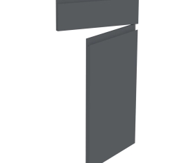 2x Kit façade meuble cuisine Gris Ardoise Mat Sans Poignée 1 porte, 1 faux tiroir H. 71,7 cm L. 39,7 cm