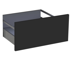 2x Kit façade meuble cuisine Noir Mat 1 casserolier H. 28,5 cm L. 59,7 cm