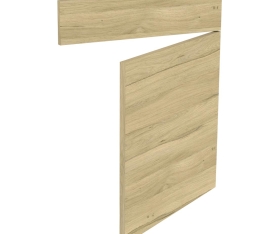 1x Kit façade meuble cuisine Chêne Clair 1 porte, 1 faux tiroir H. 71,7 cm L. 59,7 cm