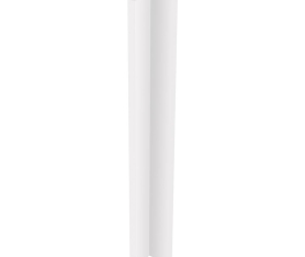 1x Kit fileur d'angle droit meuble cuisine BLANC BRILLANT SANS POIGNÉE - H. 71.7 cm