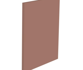1x Kit façade meuble cuisine Terracotta Mat 1 porte H. 57,3 cm L. 59,7 cm