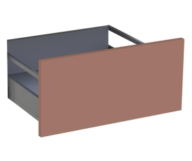 2x Kit façade meuble cuisine Terracotta Mat 1 casserolier H. 28,5 cm L. 59,7 cm