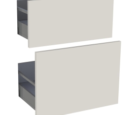 1x Kit façade meuble cuisine Lin Mat 2 casseroliers H. 71,7 cm L. 59,7 cm