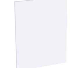 2x Kit façade meuble cuisine Blanc Brillant 1 porte H. 57,3 cm L. 59,7 cm