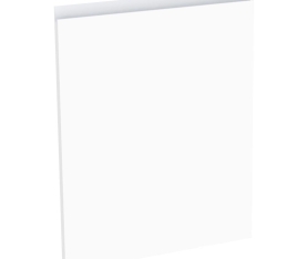 2x Kit façade meuble cuisine Blanc Mat Sans Poignée 1 porte H. 57,3 cm L. 59,7 cm