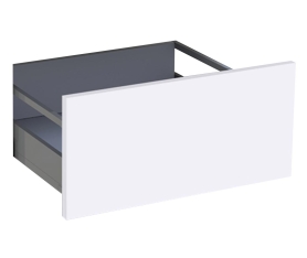 2x Kit façade meuble cuisine Blanc Brillant 1 casserolier H. 28,5 cm L. 59,7 cm