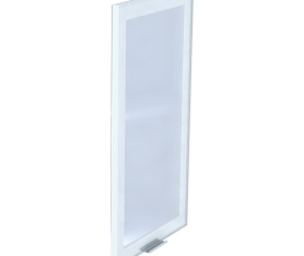 1x Kit façade meuble cuisine Porte Vitrée Alu 1 porte H. 71,7 cm L. 39,7 cm