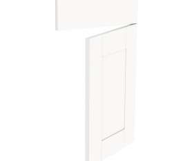 Kit façade meuble cuisine Blanc Cadre 1 porte, 1 faux tiroir H. 71,7 cm x L. 39,7 cm