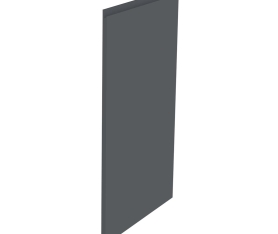 2x Kit façade meuble cuisine Gris Ardoise Mat Sans Poignée 1 porte H. 100,5 cm L. 59,7 cm