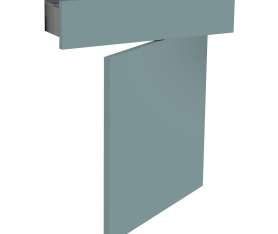 1x Kit façade meuble cuisine Vert Opale Mat 1 porte, 1 tiroir H. 71,7 cm L. 59,7 cm