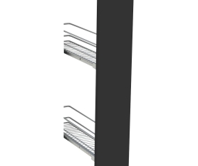 1x Kit façade meuble cuisine Noir Cadre 1 porte H. 71,7 cm L. 14,7 cm