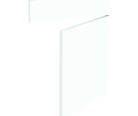 1x Kit façade meuble cuisine Blanc Chaud Mat 1 porte, 1 faux tiroir H. 71,7 cm L. 59,7 cm