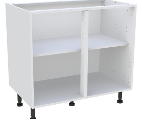 1x Caisson Meuble bas cuisine Blanc H. 87 cm x L. 90 cm x P.57,1 cm