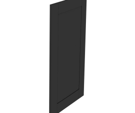 Kit façade meuble cuisine Noir Cadre 1 porte H. 100,5 cm x L. 59,7 cm