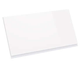 1x Kit façade meuble cuisine Blanc Brillant Sans Poignée 1 porte H. 42,9 cm L. 79,7 cm