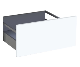 2x Kit façade meuble cuisine Blanc Mat 1 casserolier H. 28,5 cm L. 59,7 cm