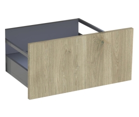 2x Kit façade meuble cuisine Chêne Doré 1 casserolier H. 28,5 cm L. 59,7 cm